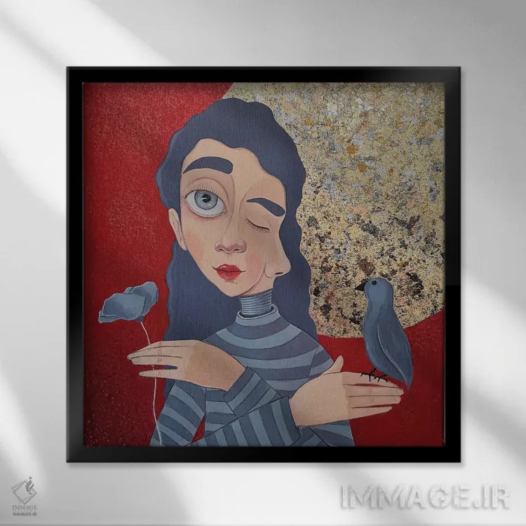 تابلو مراقبت از خود اثر ایرینا پانِدوا - نمای قابدار مشکی