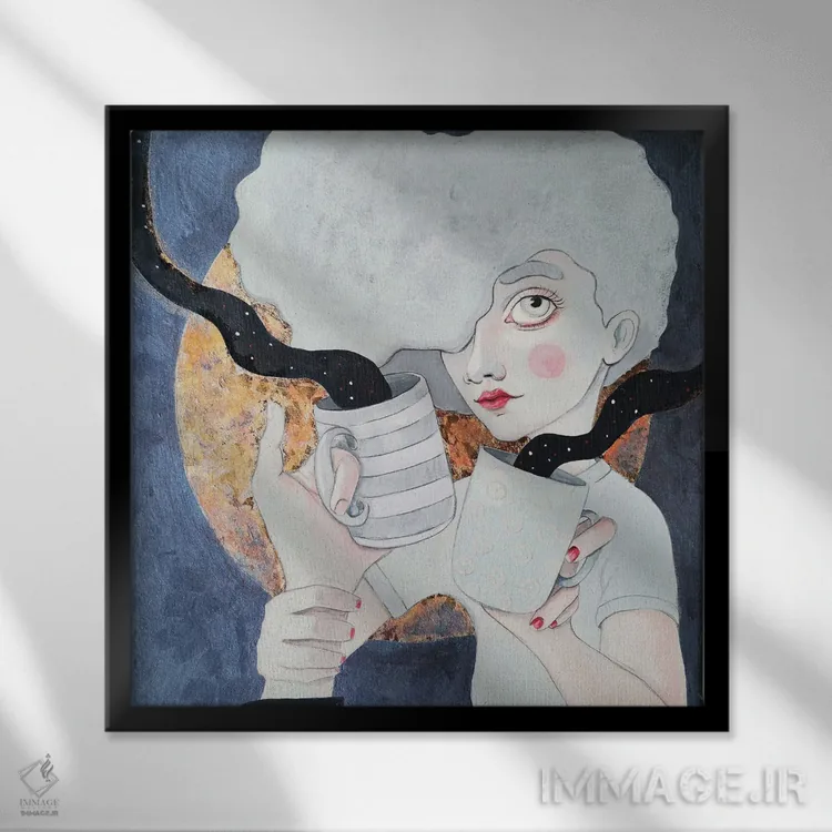 تابلو پایداری اثر ایرینا پانِدوا - نمای قابدار مشکی