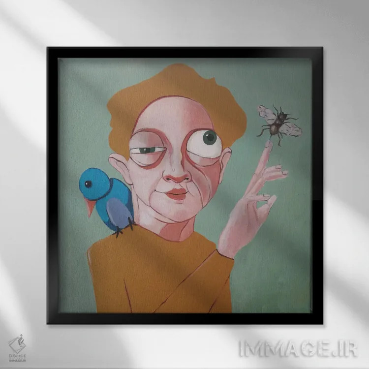 تابلو نیش اثر ایرینا پانِدوا - نمای قابدار مشکی