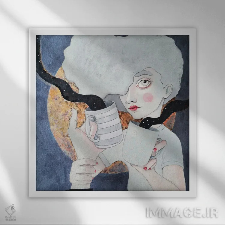 تابلو پایداری اثر ایرینا پانِدوا - نمای قابدار سفید