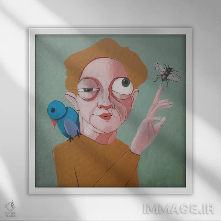 تابلو نیش اثر ایرینا پانِدوا - نمای قابدار سفید