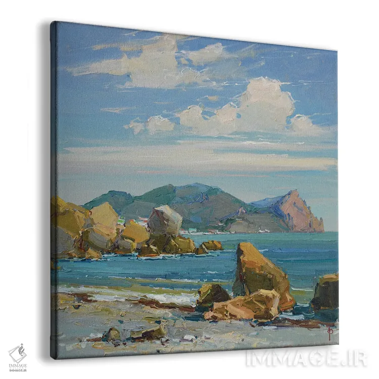 تابلو ساحل سنگی اثر ایگور پوزدف - نمای پرسپکتیو محصول