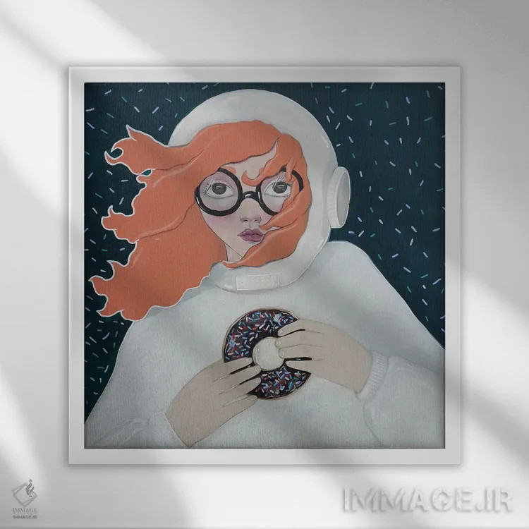 تابلو پیراشکی اثر ایرینا پانِدوا - نمای قابدار سفید