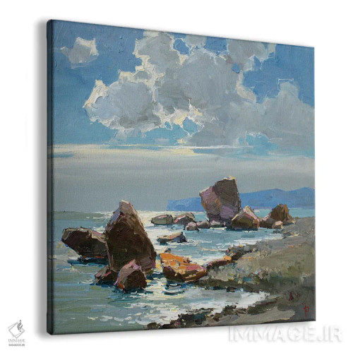 تابلو درخشش خورشید روی دریا اثر ایگور پوزدف - نمای پرسپکتیو محصول