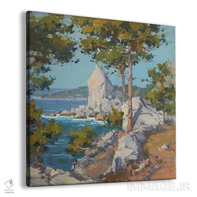 تابلو صخره قوها اثر ایگور پوزدف - نمای پرسپکتیو محصول