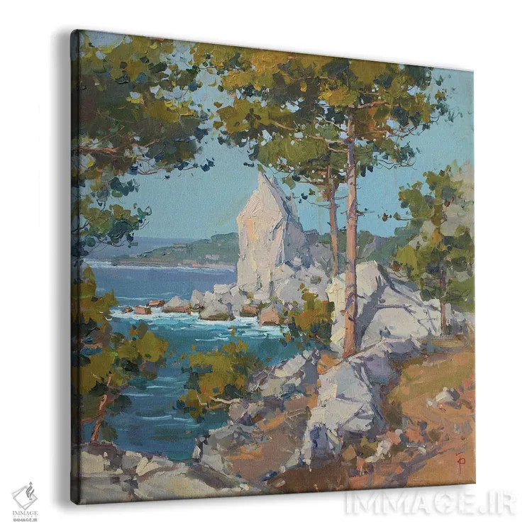 تابلو صخره قوها اثر ایگور پوزدف - نمای پرسپکتیو محصول