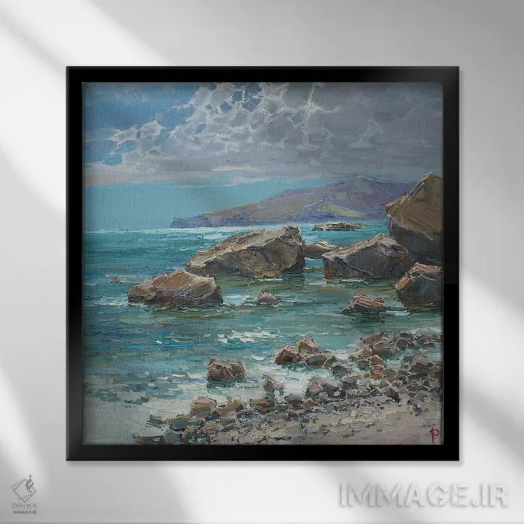 تابلو لحظهای از آفتاب اثر ایگور پوزدف - نمای قابدار مشکی