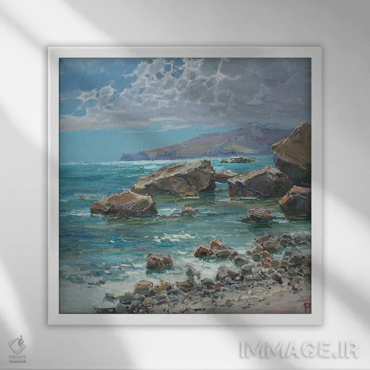 تابلو لحظهای از آفتاب اثر ایگور پوزدف - نمای قابدار سفید