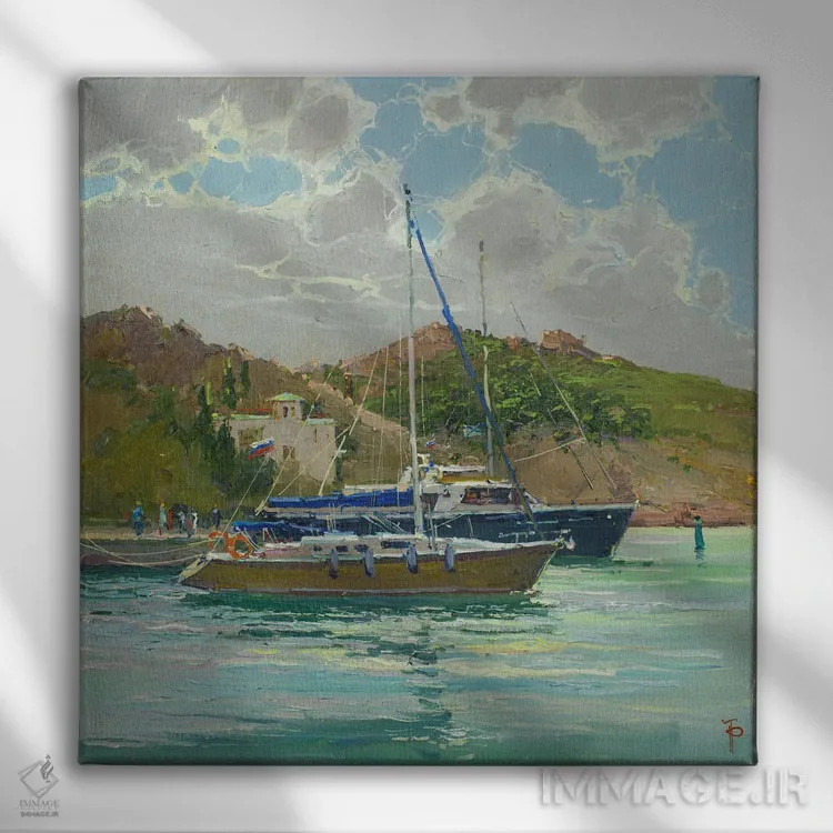 تابلو قایقهای تفریحی بالاکلاوا اثر ایگور پوزدف - نمای روبهرو روی دیوار