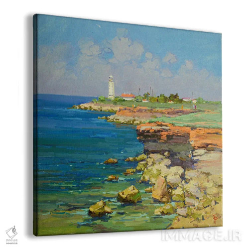 تابلو فانوس دریایی خرسونس (قسمت اول) اثر ایگور پوزدف - نمای پرسپکتیو محصول