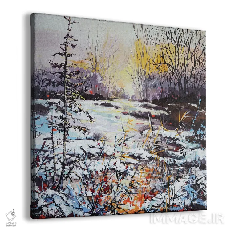 تابلو طلوع آفتاب بر رودخانه اثر ایرینا رومیانسهوا - نمای پرسپکتیو محصول