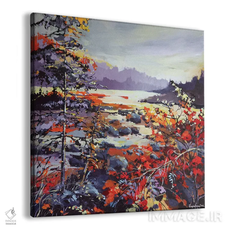 تابلو منظره دریاچه در حومه روستا اثر ایرینا رومیانسهوا - نمای پرسپکتیو محصول