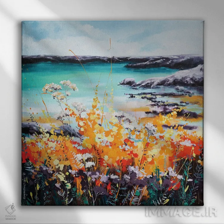 تابلو ساحل آفتابی کورنوال اثر ایرینا رومیانسهوا - نمای روبهرو روی دیوار