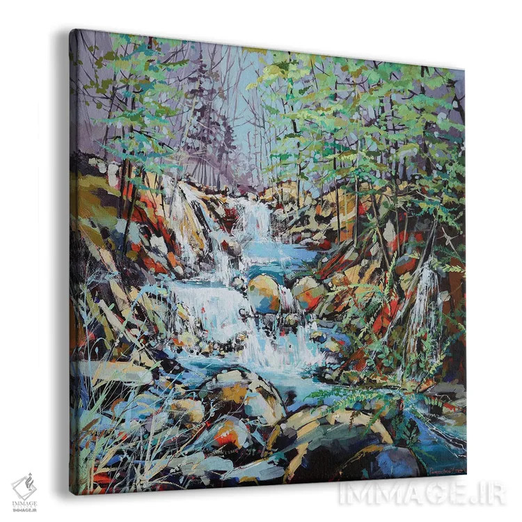 تابلو آبشار رودخانه اثر ایرینا رومیانسهوا - نمای پرسپکتیو محصول
