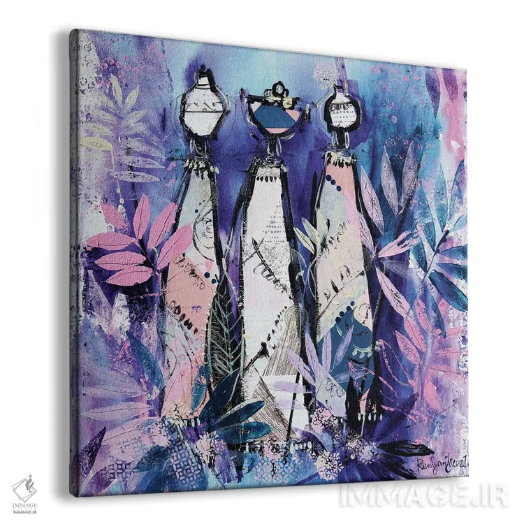 تابلو زنان قبیلهای آفریقایی ۱۵ اثر ایرینا رومیانسهوا - نمای پرسپکتیو محصول