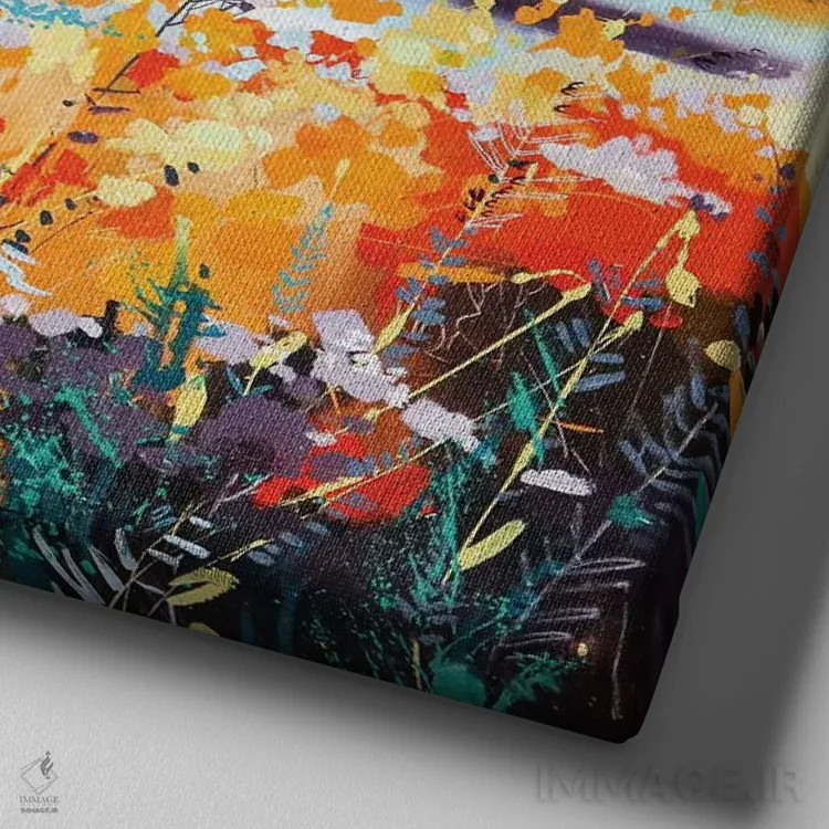 تابلو ساحل آفتابی کورنوال اثر ایرینا رومیانسهوا - نمای نزدیک بافت بوم