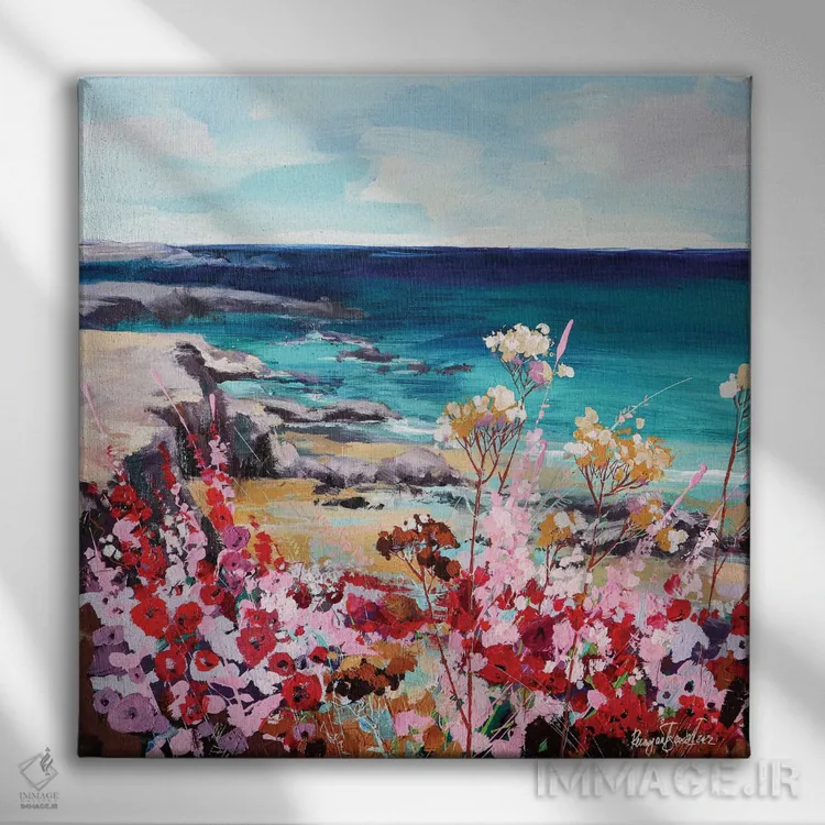 تابلو ساحل آفتابی کورنوال ۲ اثر ایرینا رومیانسهوا - نمای روبهرو روی دیوار