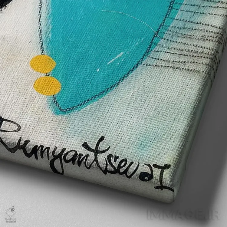 تابلو هارمونی ۲ اثر ایرینا رومیانسهوا - نمای نزدیک بافت بوم