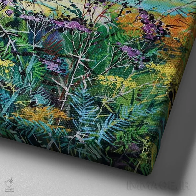 تابلو ساحل اثر ایرینا رومیانسهوا - نمای نزدیک بافت بوم