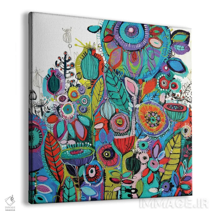 تابلو گلهای تابستانی گرمسیری اثر ایرینا رومیانسهوا - نمای پرسپکتیو محصول