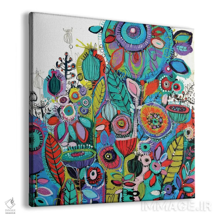 تابلو گلهای تابستانی گرمسیری اثر ایرینا رومیانسهوا - نمای پرسپکتیو محصول