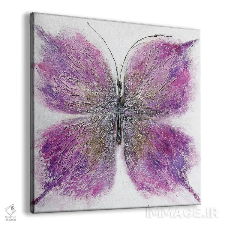 تابلو پروانه صورتی اثر ایرینا رومیانسهوا - نمای پرسپکتیو محصول