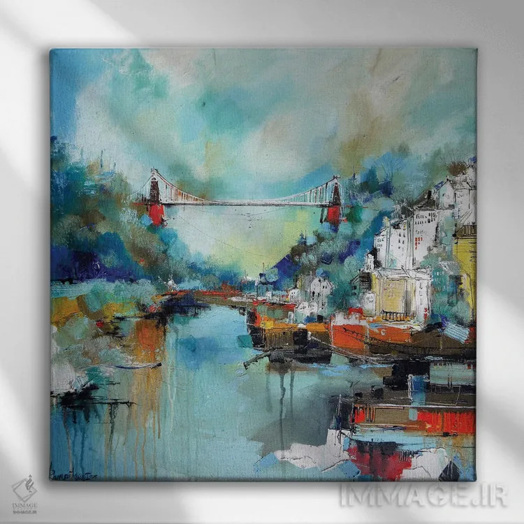 تابلو پل معلق کلیفتون، بریستول اثر ایرینا رومیانسهوا - نمای روبهرو روی دیوار