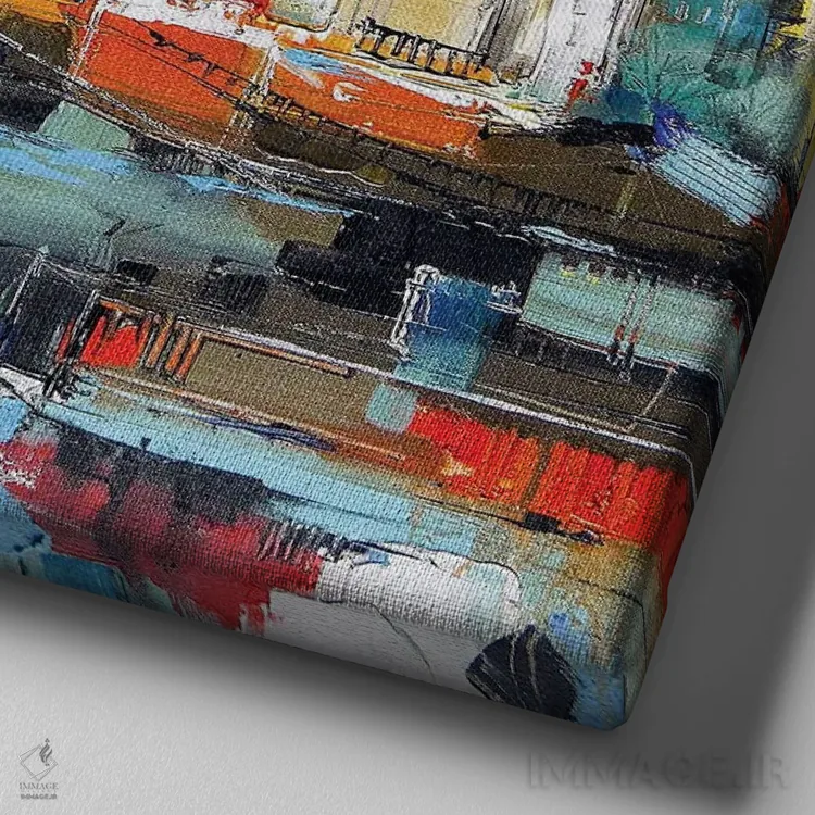 تابلو پل معلق کلیفتون، بریستول اثر ایرینا رومیانسهوا - نمای نزدیک بافت بوم