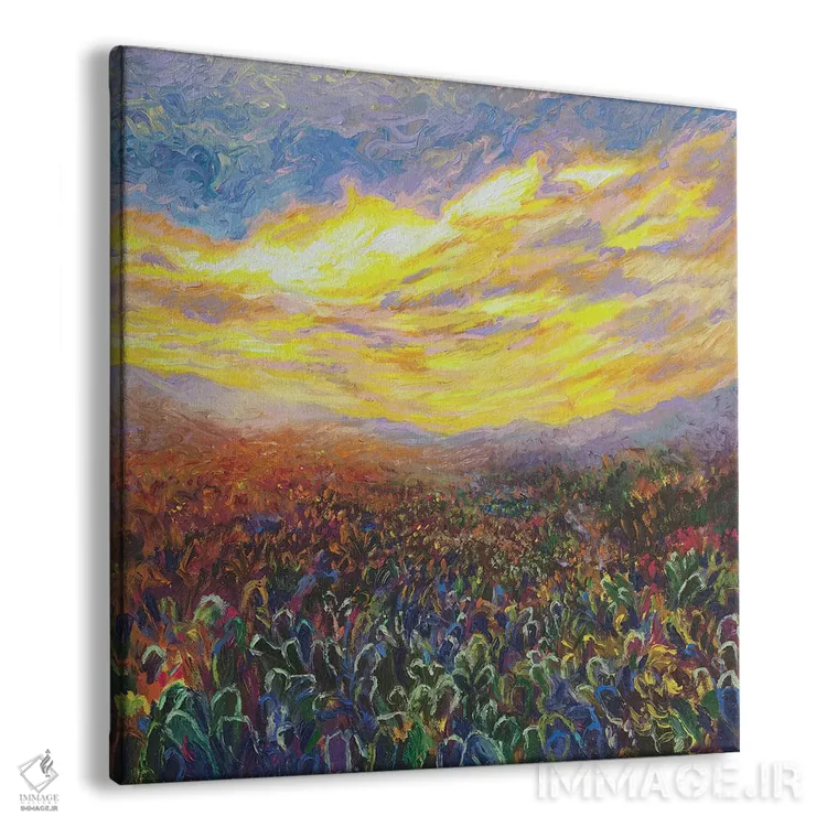 تابلو طلوع آفتاب با کاکتوسها اثر آیریس اسکات - نمای پرسپکتیو محصول