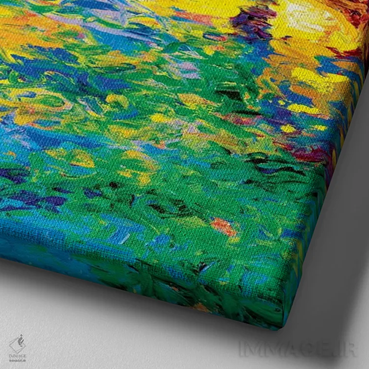 تابلو سپیدهدم بروکلین اثر آیریس اسکات - نمای نزدیک بافت بوم