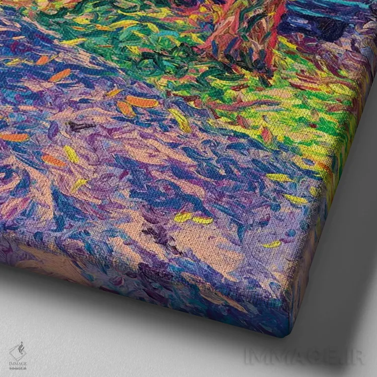 تابلو پالتوهای سفید در باد اثر آیریس اسکات - نمای نزدیک بافت بوم