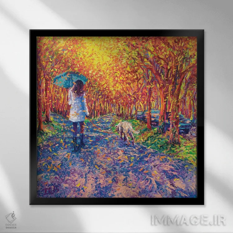 تابلو پالتوهای سفید در باد اثر آیریس اسکات - نمای قابدار مشکی