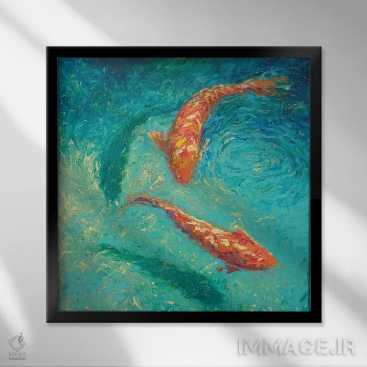 تابلو نوئه (اسپانیایی به معنی شماره ۹) اثر آیریس اسکات - نمای قابدار مشکی