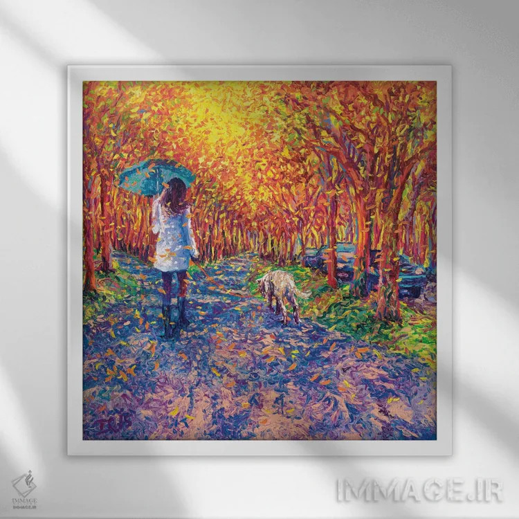 تابلو پالتوهای سفید در باد اثر آیریس اسکات - نمای قابدار سفید