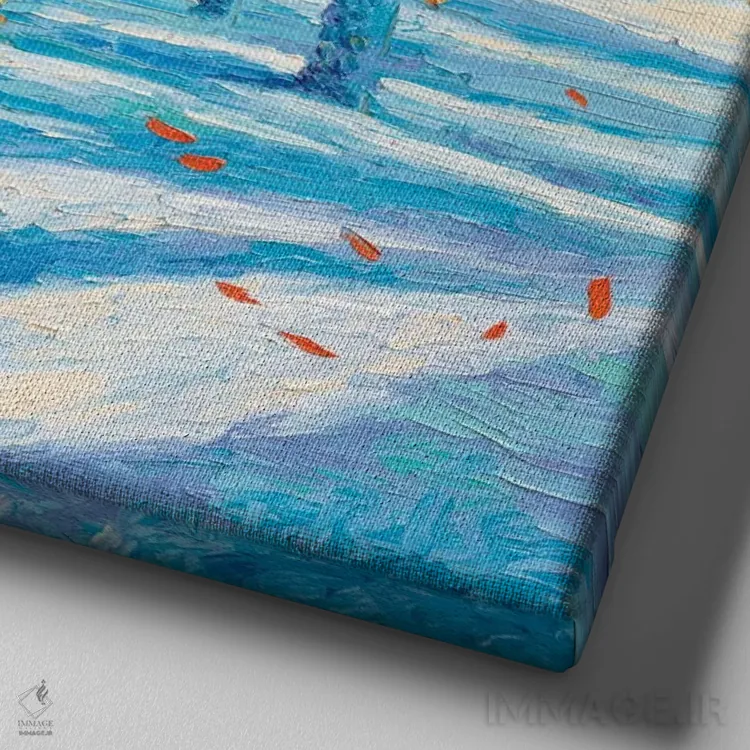 تابلو پاییز یخبسته اثر آیریس اسکات - نمای نزدیک بافت بوم