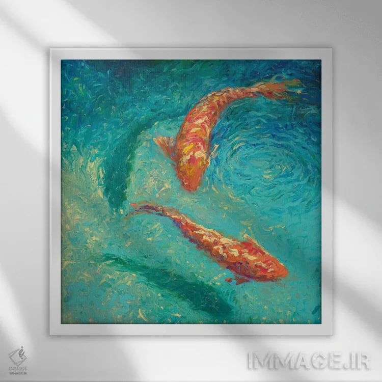 تابلو نوئه (اسپانیایی به معنی شماره ۹) اثر آیریس اسکات - نمای قابدار سفید