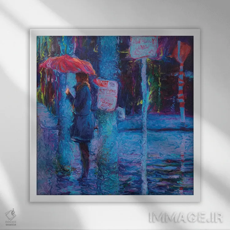 تابلو توقفی در فرمونت نیست اثر آیریس اسکات - نمای قابدار سفید