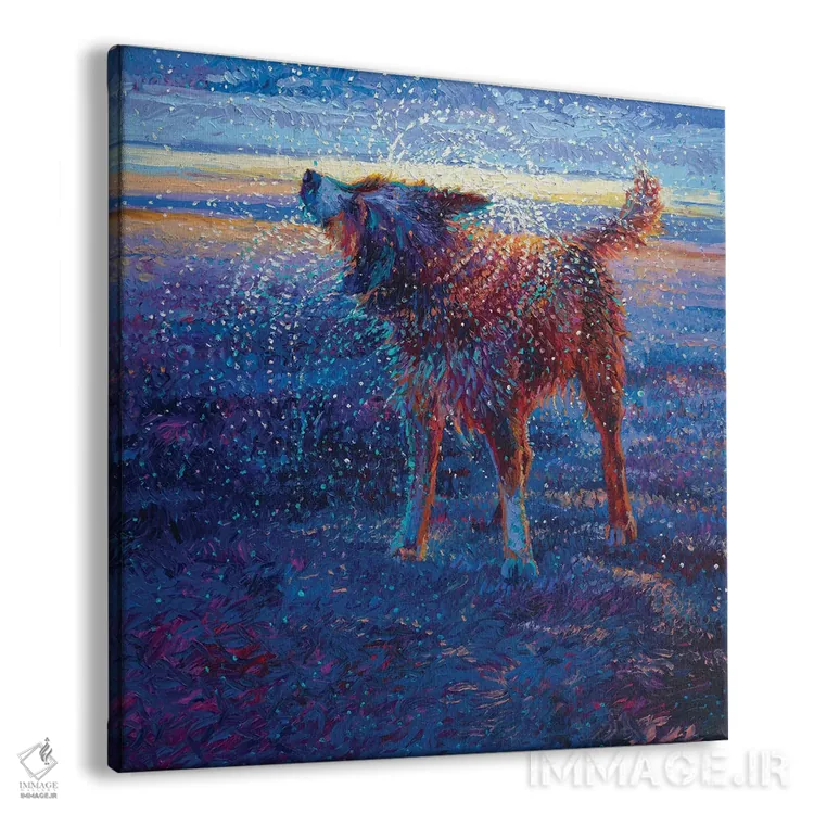 تابلو سگ ساحلی اثر آیریس اسکات - نمای پرسپکتیو محصول