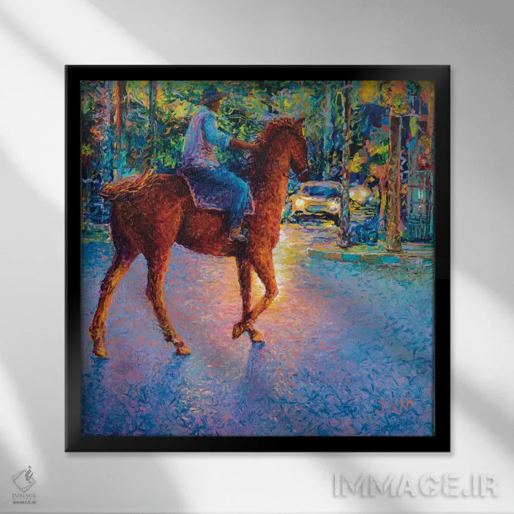 تابلو کابوی تایلندی من اثر آیریس اسکات - نمای قابدار مشکی