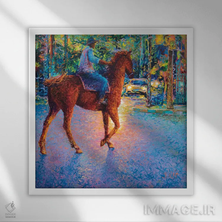 تابلو کابوی تایلندی من اثر آیریس اسکات - نمای قابدار سفید