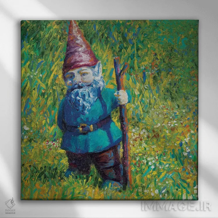 تابلو کوتولهٔ باغچه اثر آیریس اسکات - نمای روبهرو روی دیوار