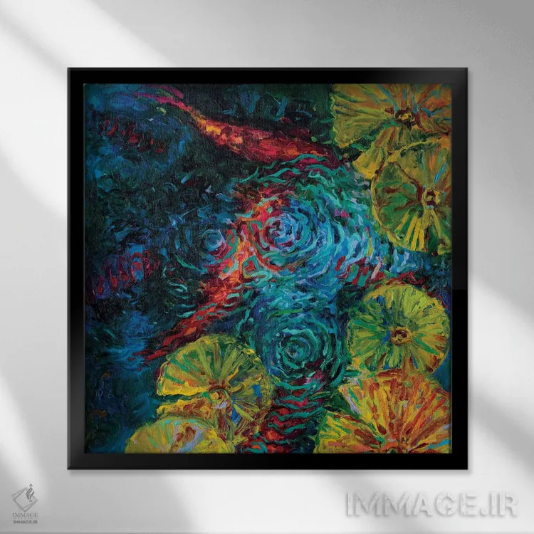 تابلو دیهچی (ده به زبان ایتالیایی) اثر آیریس اسکات - نمای قابدار مشکی