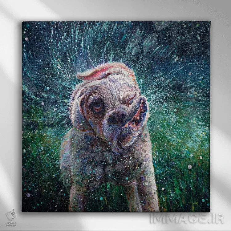 تابلو تأثیر ماندالا اثر آیریس اسکات - نمای روبهرو روی دیوار