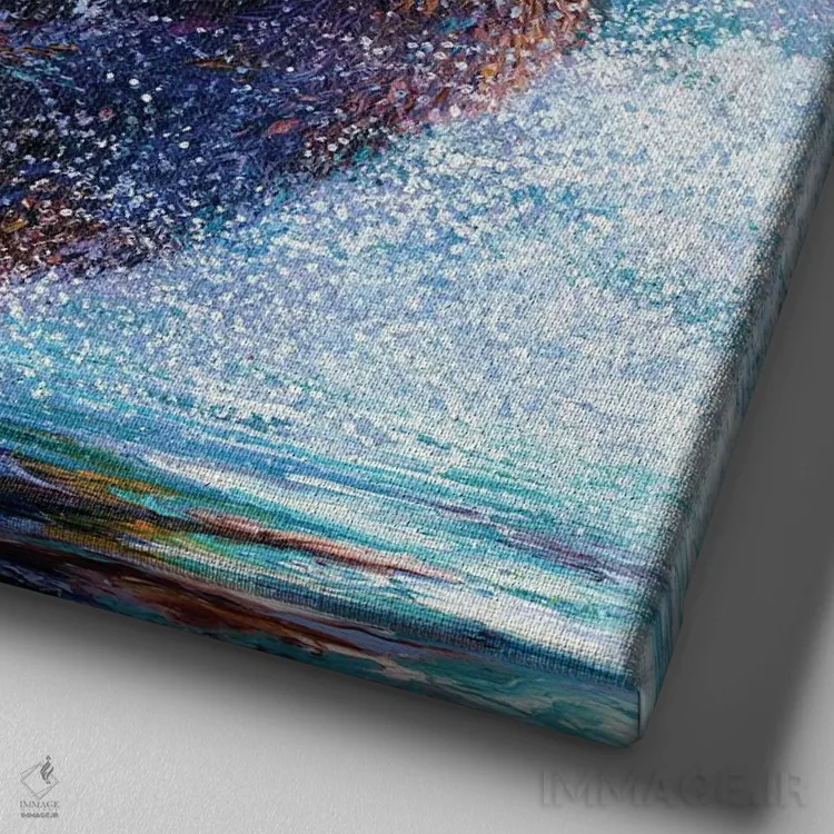 تابلو آرکتوس (خرس به لاتین) اثر آیریس اسکات - نمای نزدیک بافت بوم