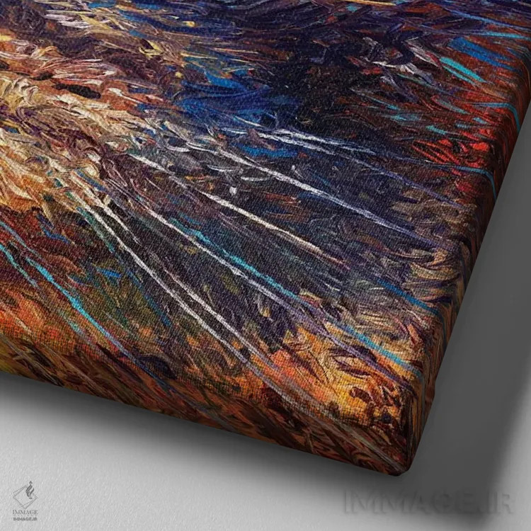 تابلو روباهنما اثر آیریس اسکات - نمای نزدیک بافت بوم