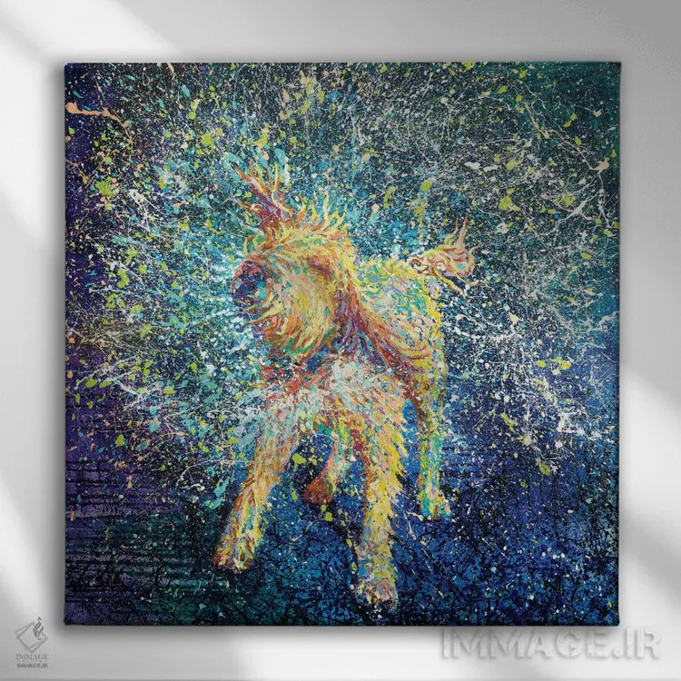 تابلو ترویدال (شکل دوناتمانند) اثر آیریس اسکات - نمای روبهرو روی دیوار