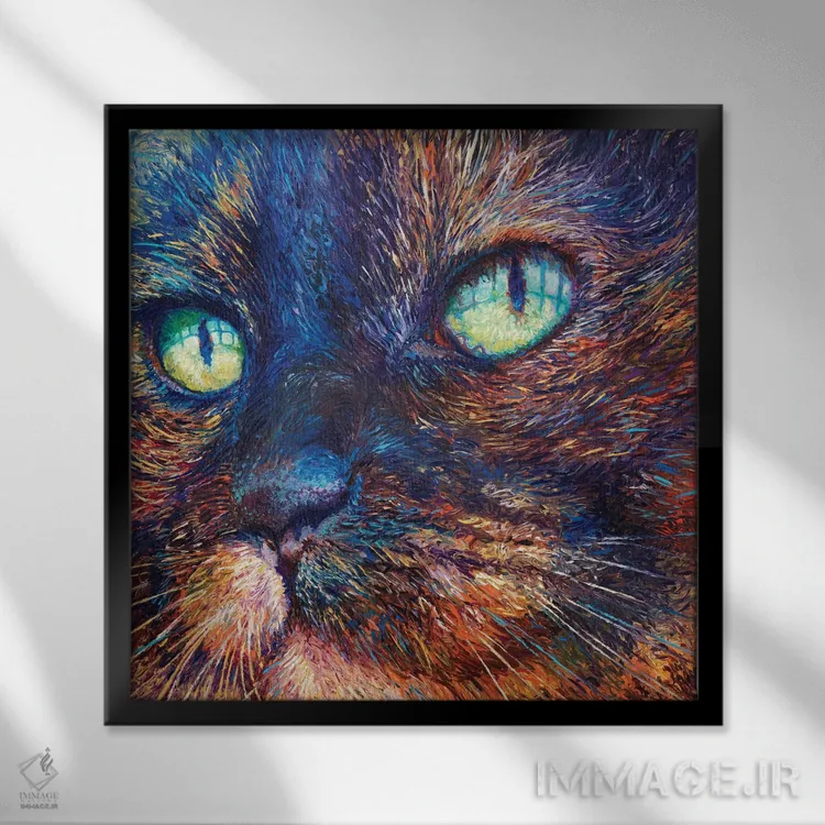 تابلو روباهنما اثر آیریس اسکات - نمای قابدار مشکی