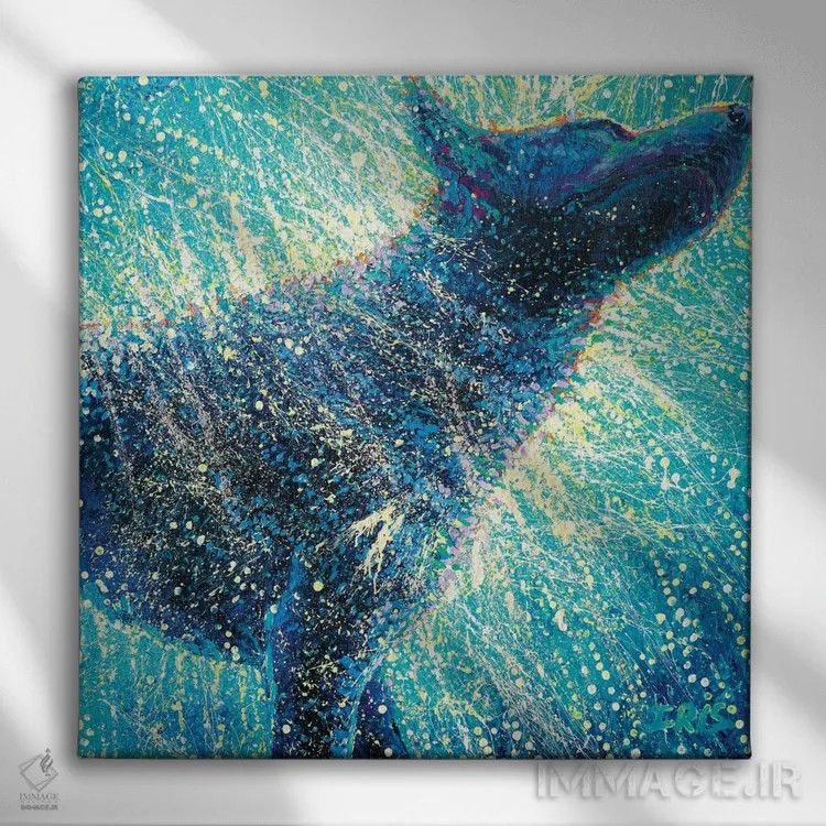 تابلو نه فقط بلوزها (اشاره به موسیقی) اثر آیریس اسکات - نمای روبهرو روی دیوار