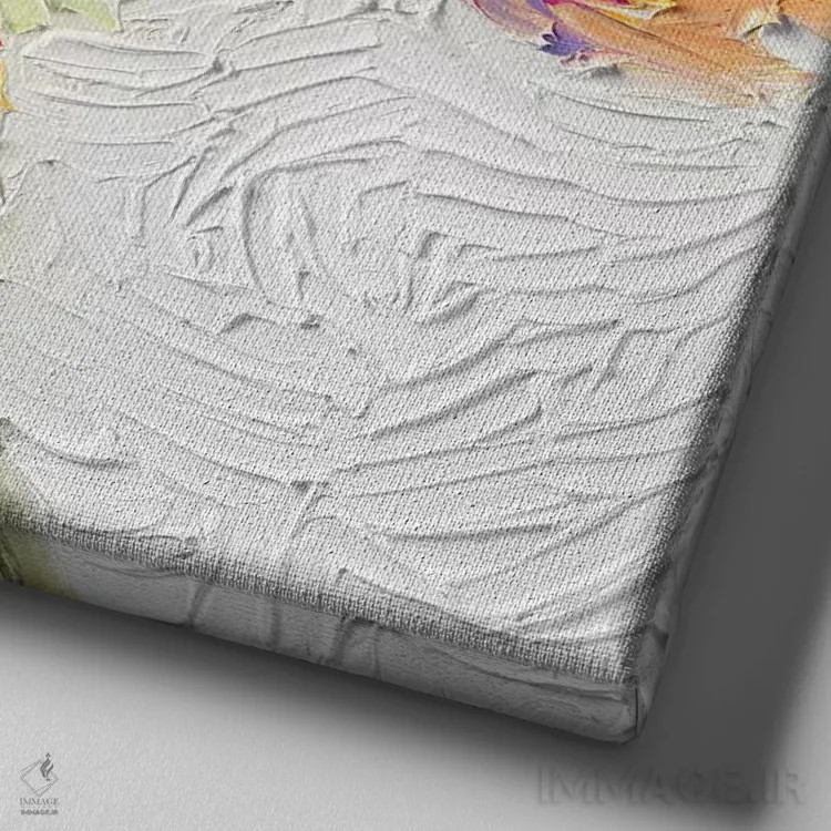 تابلو شیرینی کشی آب شور اثر آیریس اسکات - نمای نزدیک بافت بوم