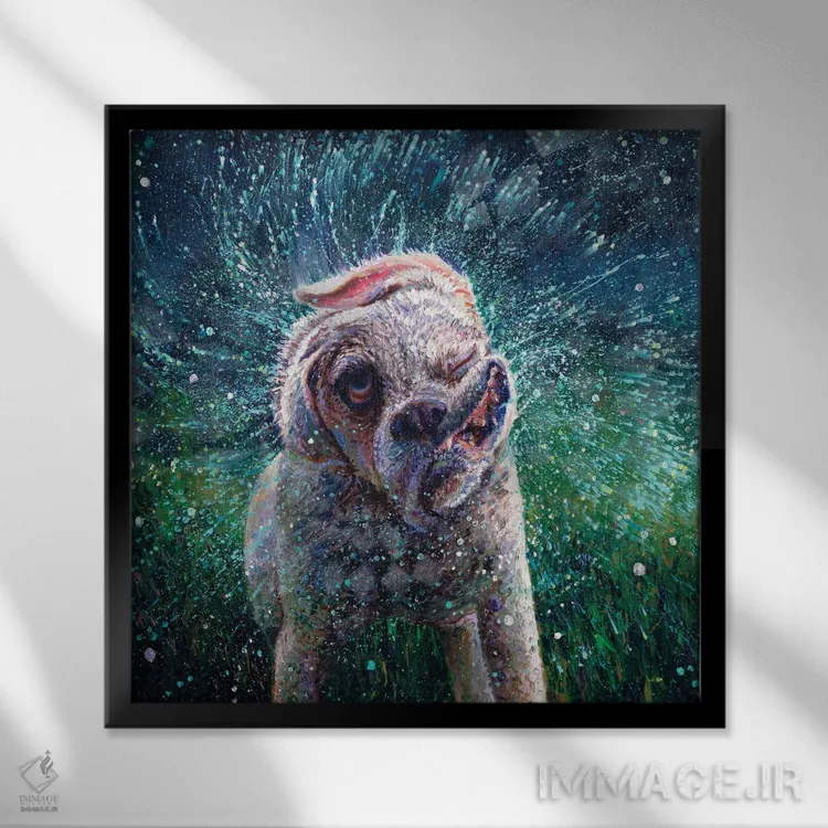 تابلو تأثیر ماندالا اثر آیریس اسکات - نمای قابدار مشکی